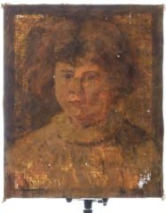 Retrato de niña, Juan Francisco González, tras la restauración
